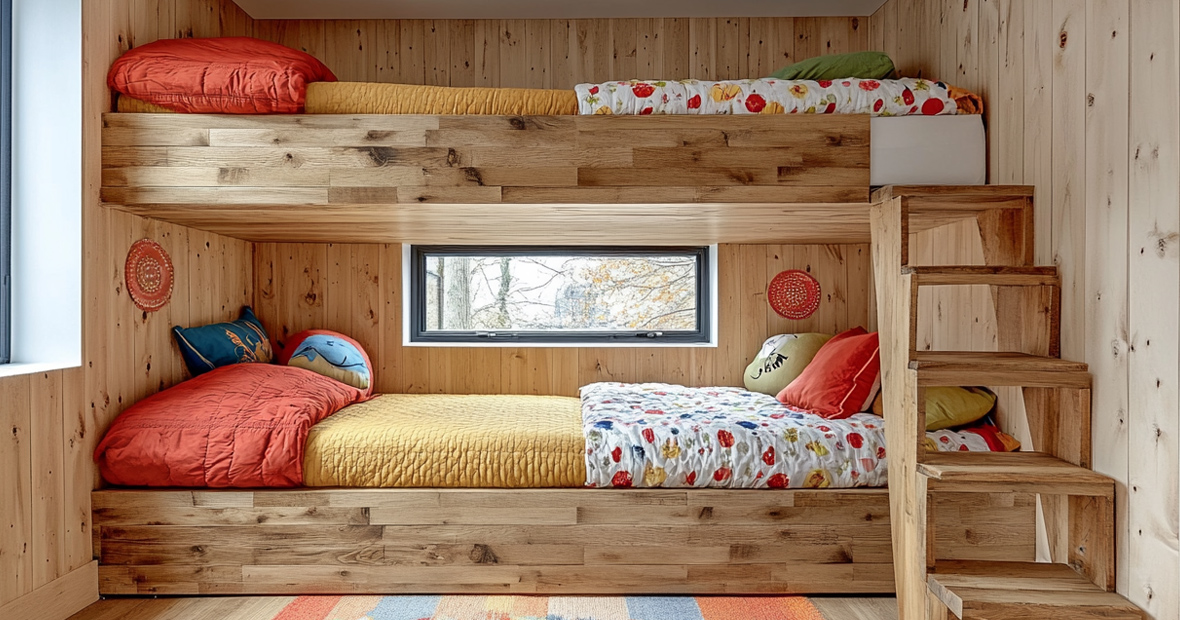 Chambre d'enfant moderne avec 2 lit
